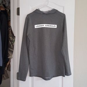 Mens under armour gray coldgear hoodie